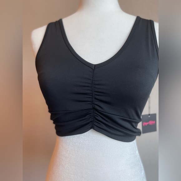 🖤HP 🎉 Yoga Bitch Flawless Ruched Scrunch-front Wild Thing Yoga Bra Tank NWT - Picture 4 of 12
